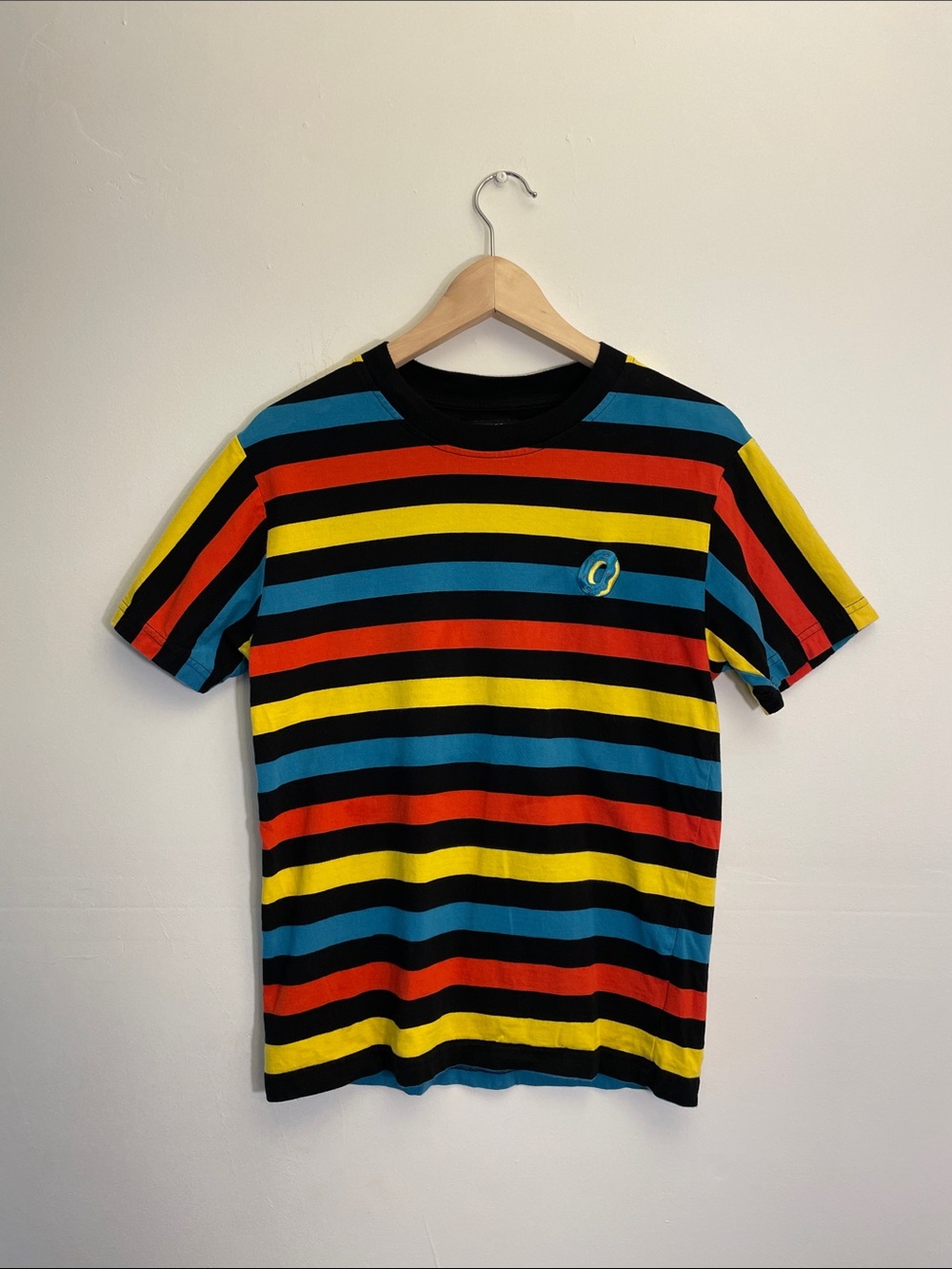Odd Future Multicolor Striped Short Sleeve Donut Shirt